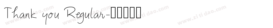 Thank you Regular字体转换